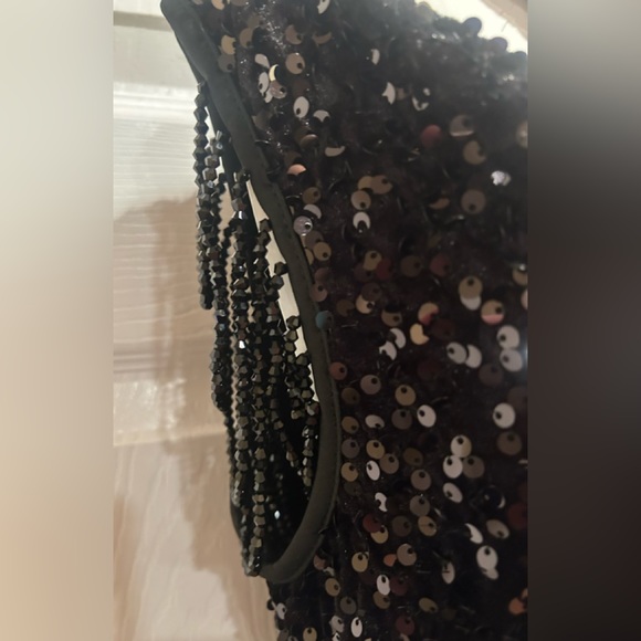 New Black Sequin Gown - Picture 2 of 5